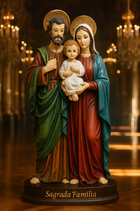 Holy Family Statue | Sagrada Familia Figurine | Joseph, Mary & Baby Jesus Catholic Statue | Christian Home Altar Decor Gift