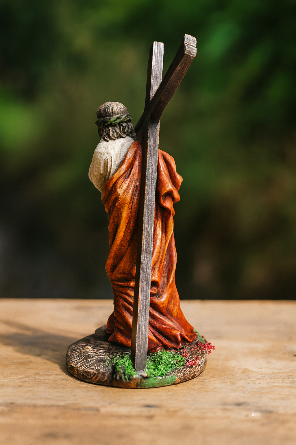 Jesus Carrying the Cross Statue | Christian Figurine of Christ Passion | Catholic Home Altar Décor | Religious Gift
