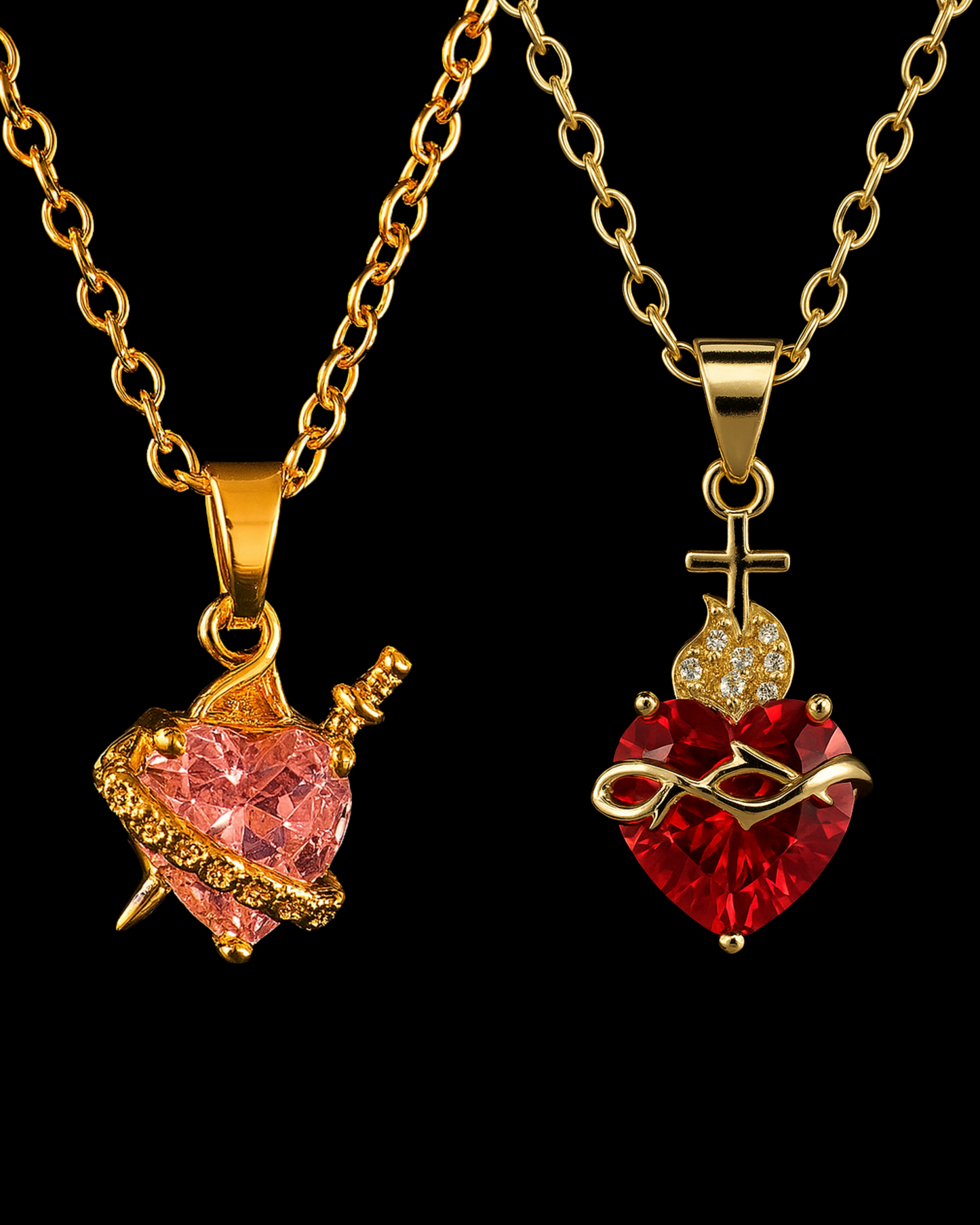 Sacred Heart Necklace – The Fire, The Thorn & The Sword