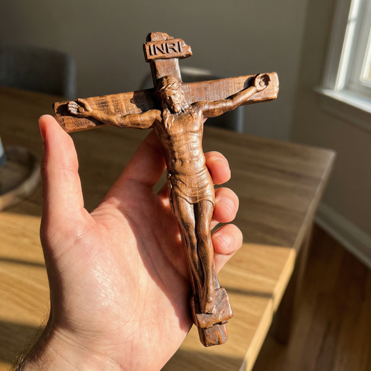 Hand Carved Beechwood Cross
