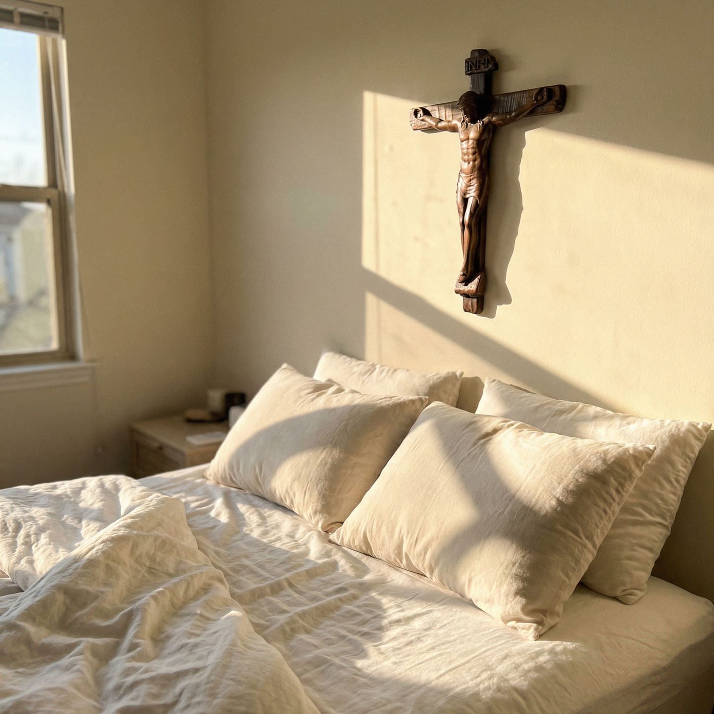 Hand Carved Beechwood Cross