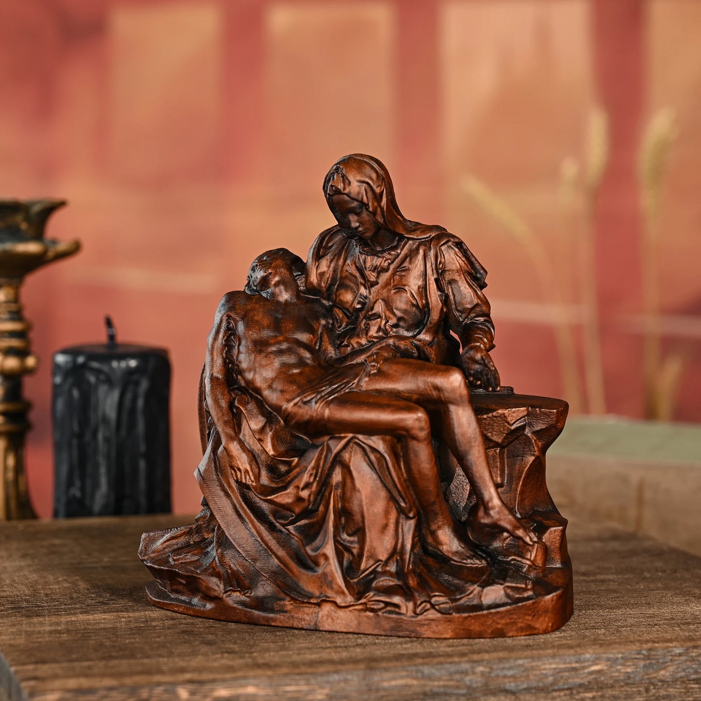 Pietà Wooden Statue