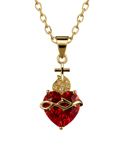 Sacred Heart Necklace – The Fire, The Thorn & The Sword