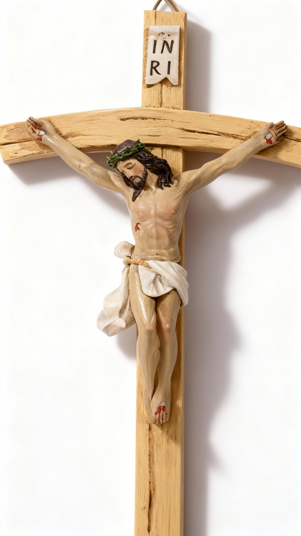 Wooden Wall Crucifix – Handcrafted Jesus on Cross with INRI Sign | Chr ...