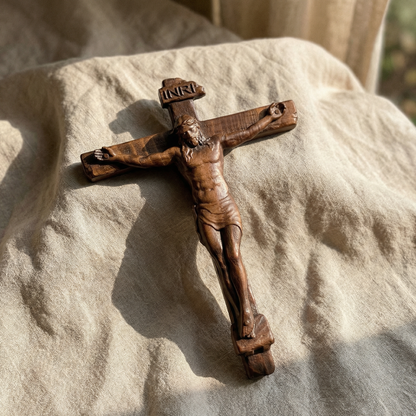 Hand Carved Beechwood Cross