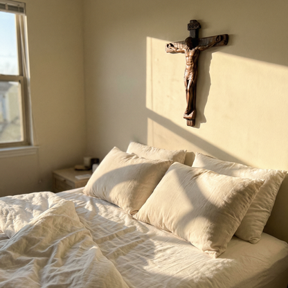 Hand Carved Beechwood Cross