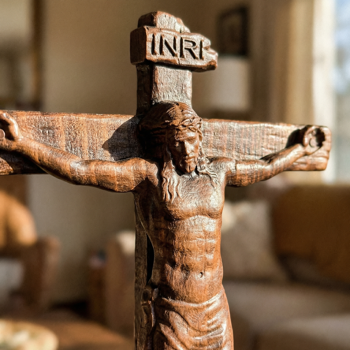 Hand Carved Beechwood Cross