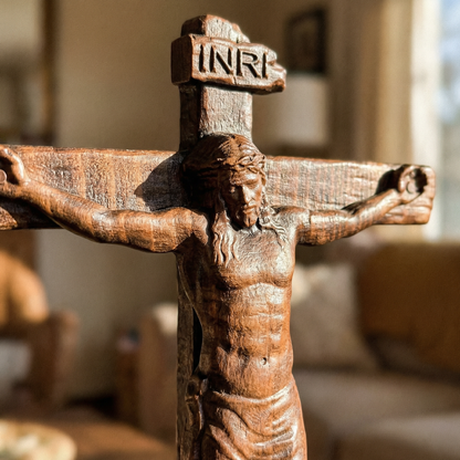 Hand Carved Beechwood Cross