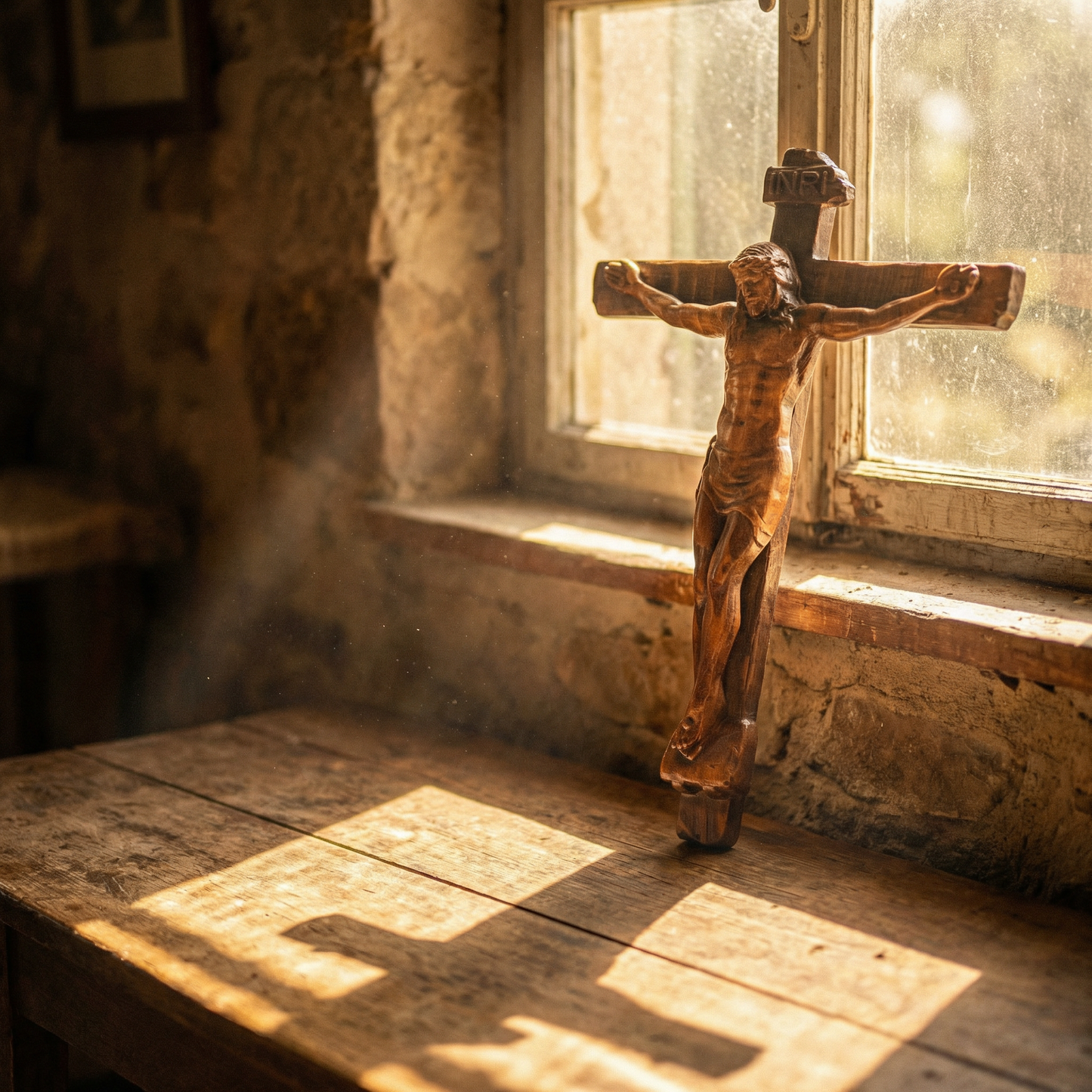 Hand Carved Beechwood Cross