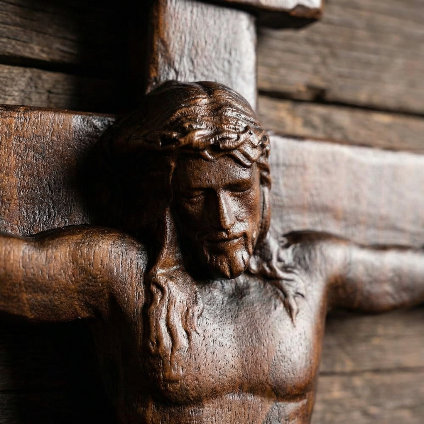 Hand Carved Beechwood Cross