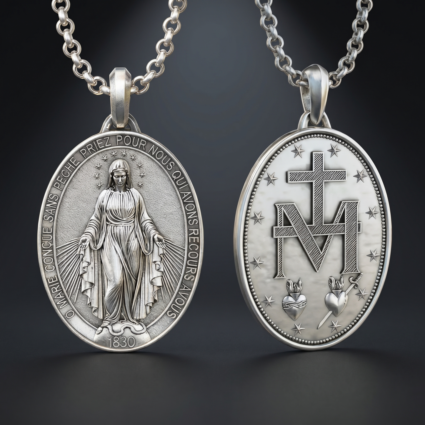 Virgin Mary - Medal Necklace
