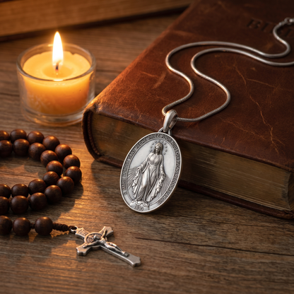 Virgin Mary - Medal Necklace
