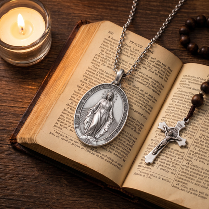 Virgin Mary - Medal Necklace