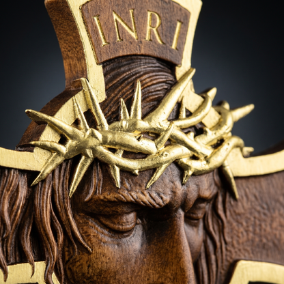 Jesus Face Wooden Cross