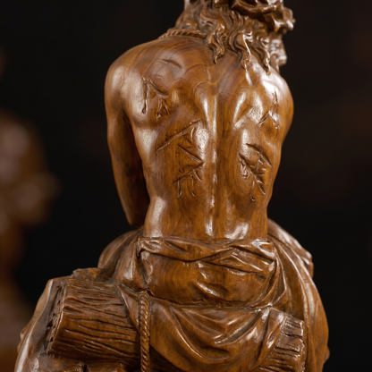 Jesus in Chains Wooden Statue