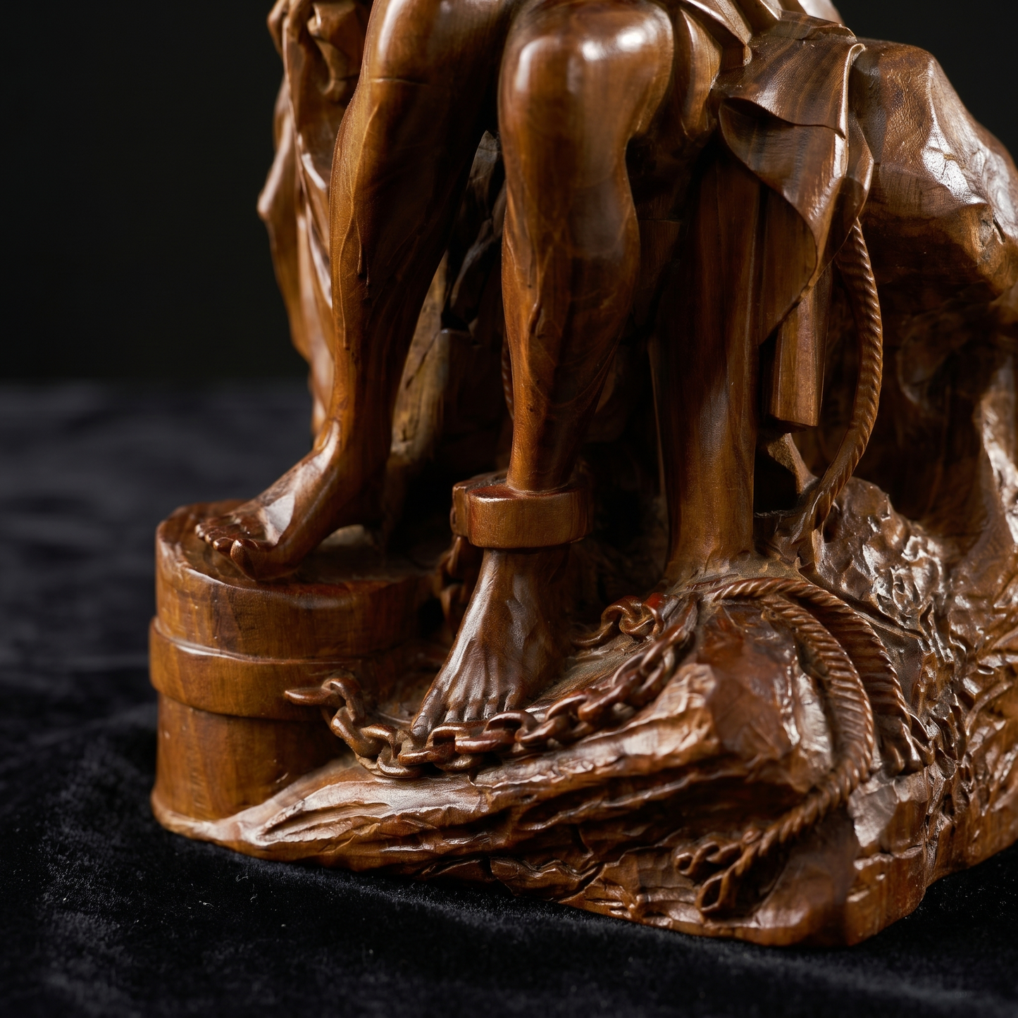 Jesus in Chains Wooden Statue