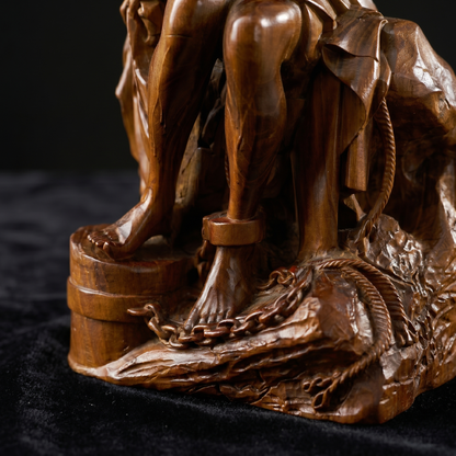 Jesus in Chains Wooden Statue