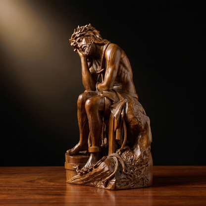 Jesus in Chains Wooden Statue