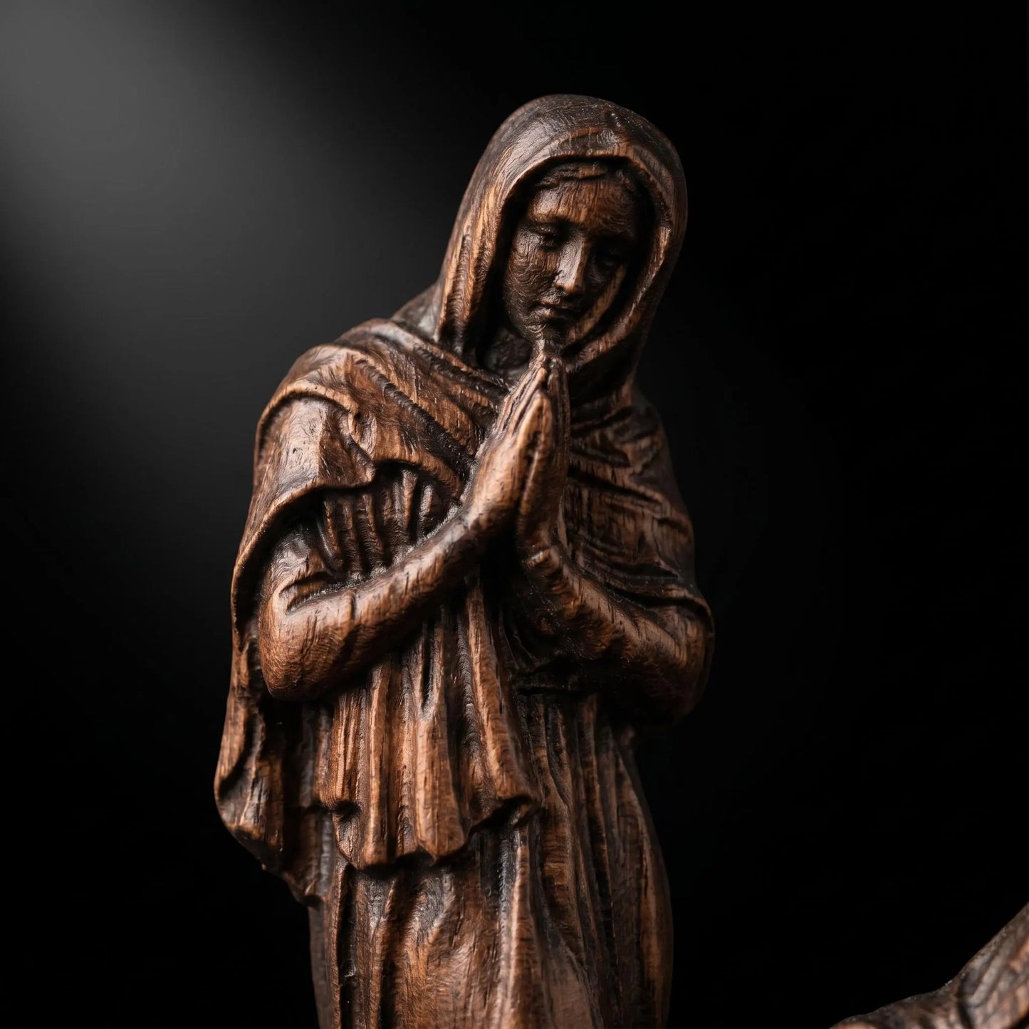 Hand Carved Wooden Crucifixion scene