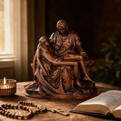 Pietà Wooden Statue