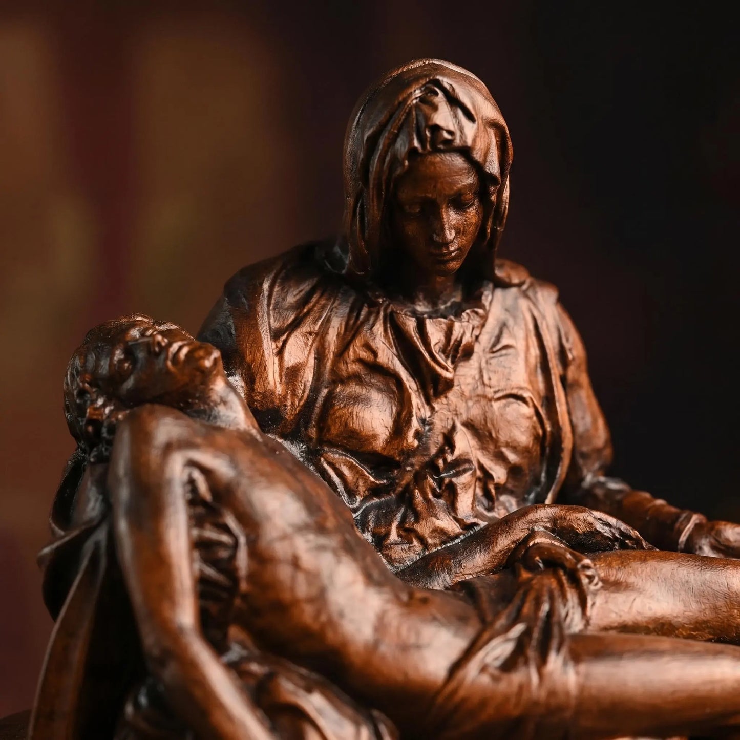 Pietà Wooden Statue