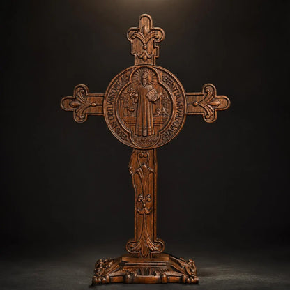 Wooden St Benedict Crucifix