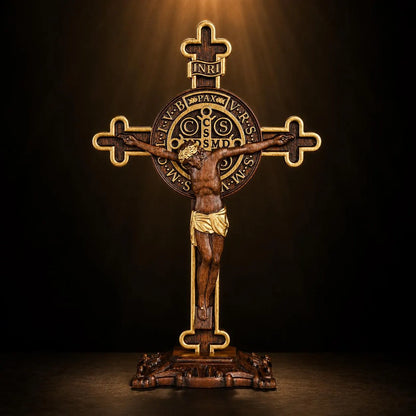Wooden St Benedict Crucifix