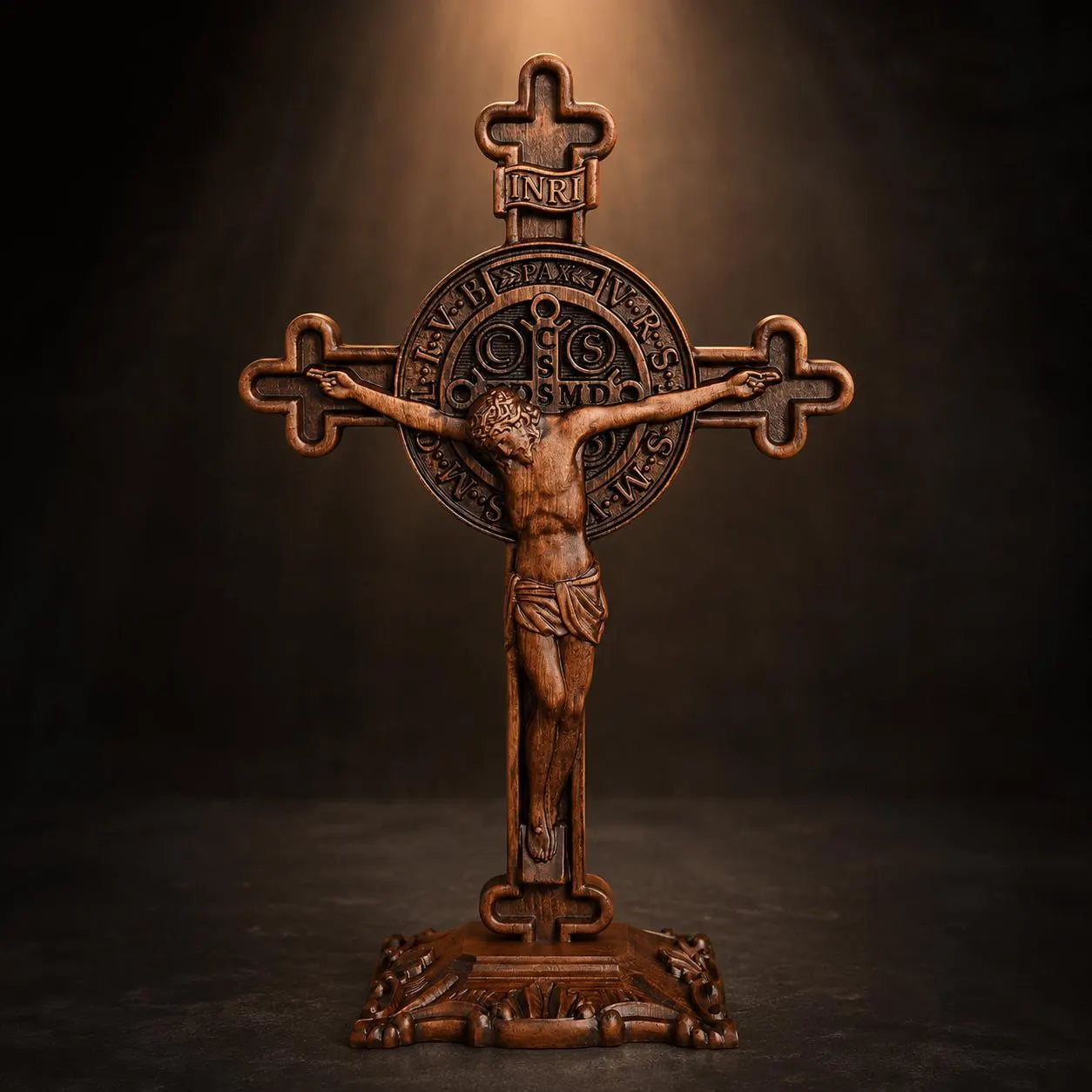Wooden St Benedict Crucifix