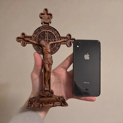 Wooden St Benedict Crucifix