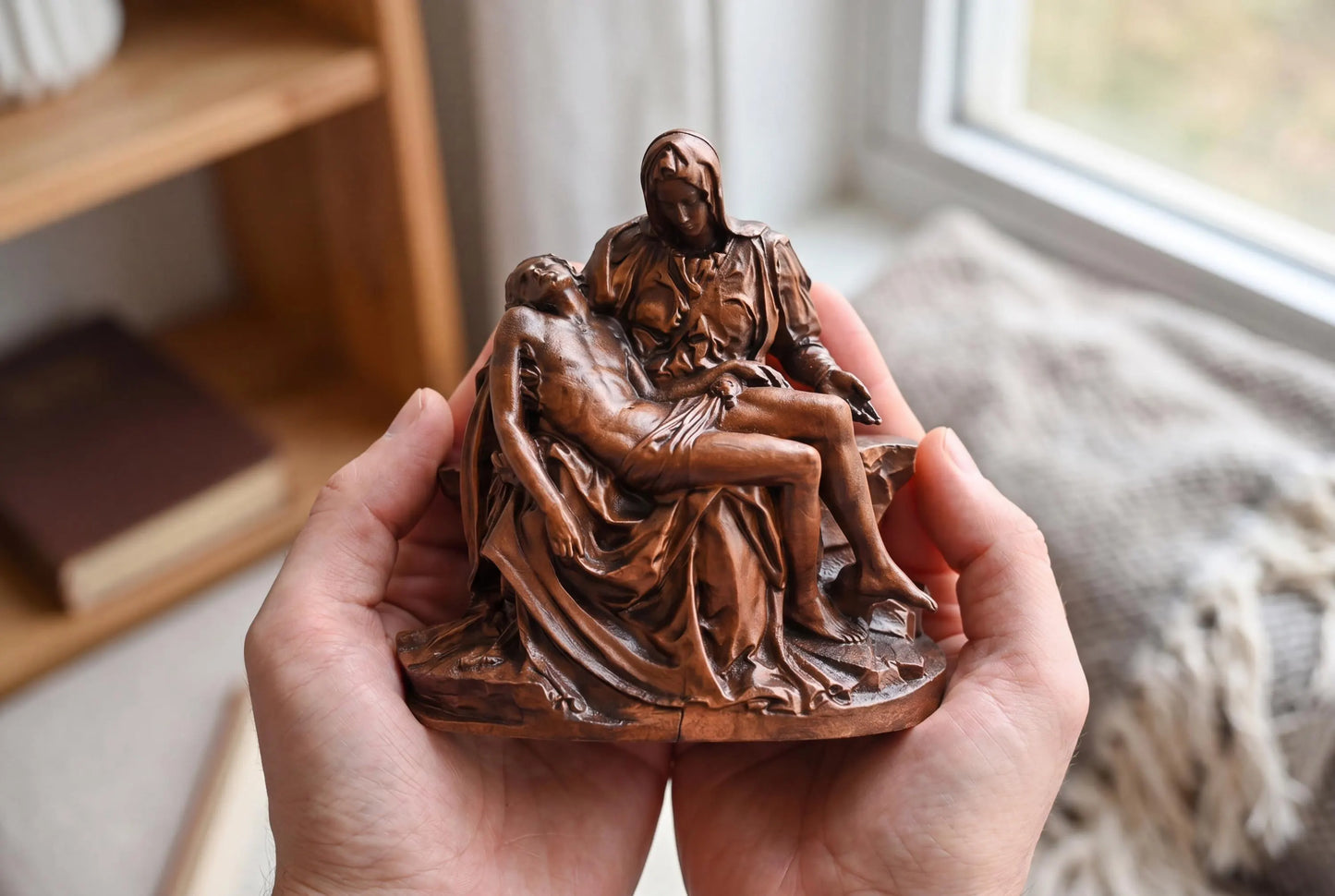 Pietà Wooden Statue