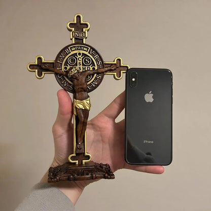 Wooden St Benedict Crucifix
