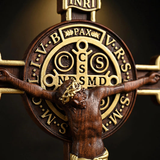 Wooden St Benedict Crucifix